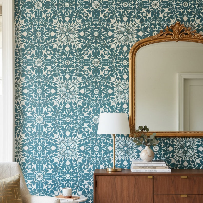 William Morris Net Ceiling wall Stencil