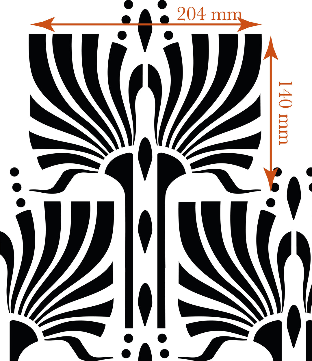 Deco Flags Wall Stencil