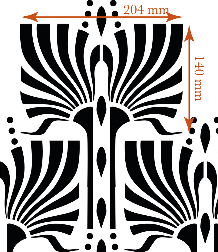 Deco Flags Wall Stencil