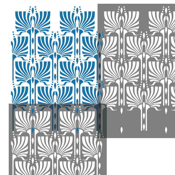 Deco Flags Wall Stencil