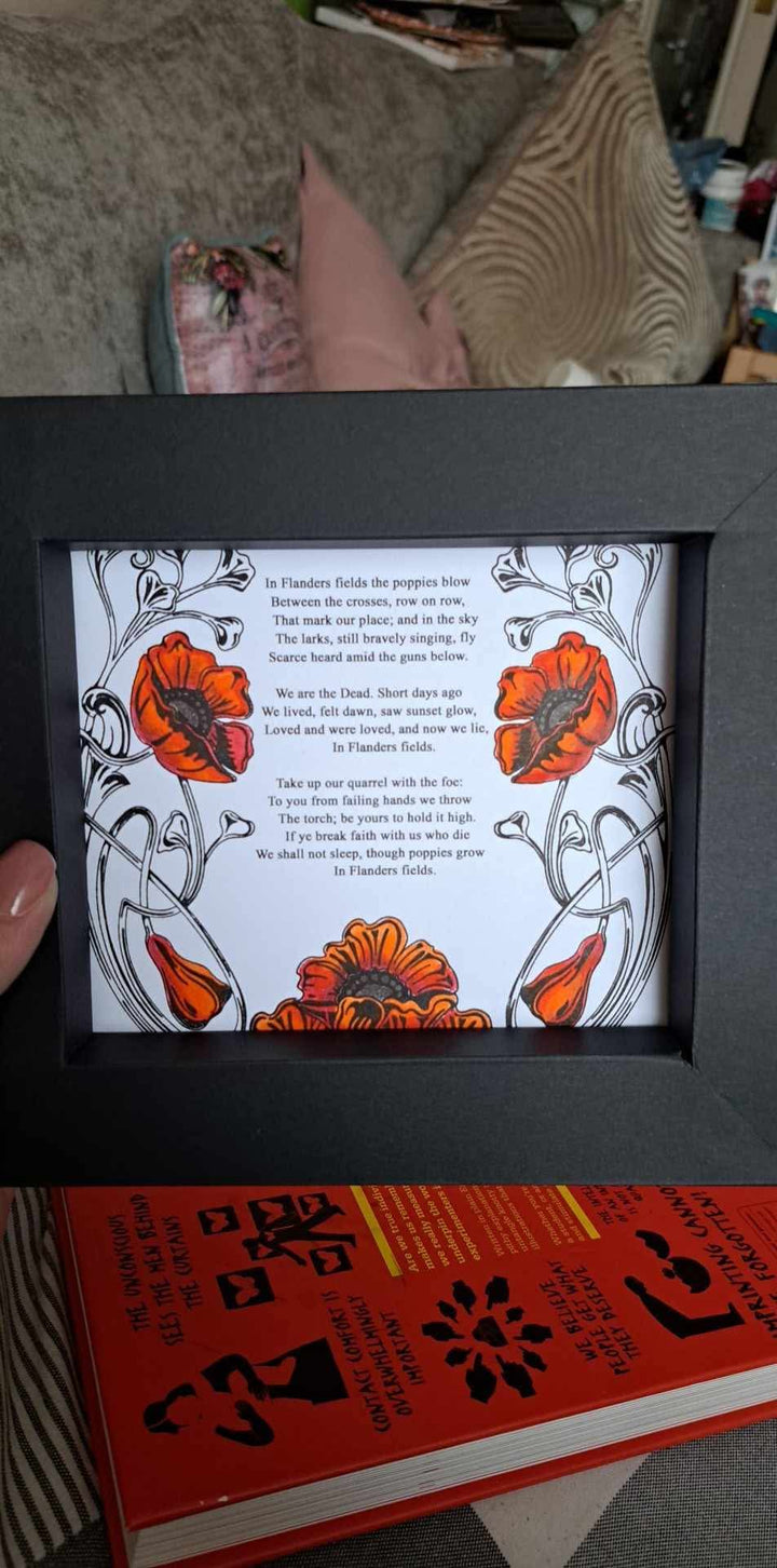 Art Nouvea Poppies – Photopolymer Stamp A5