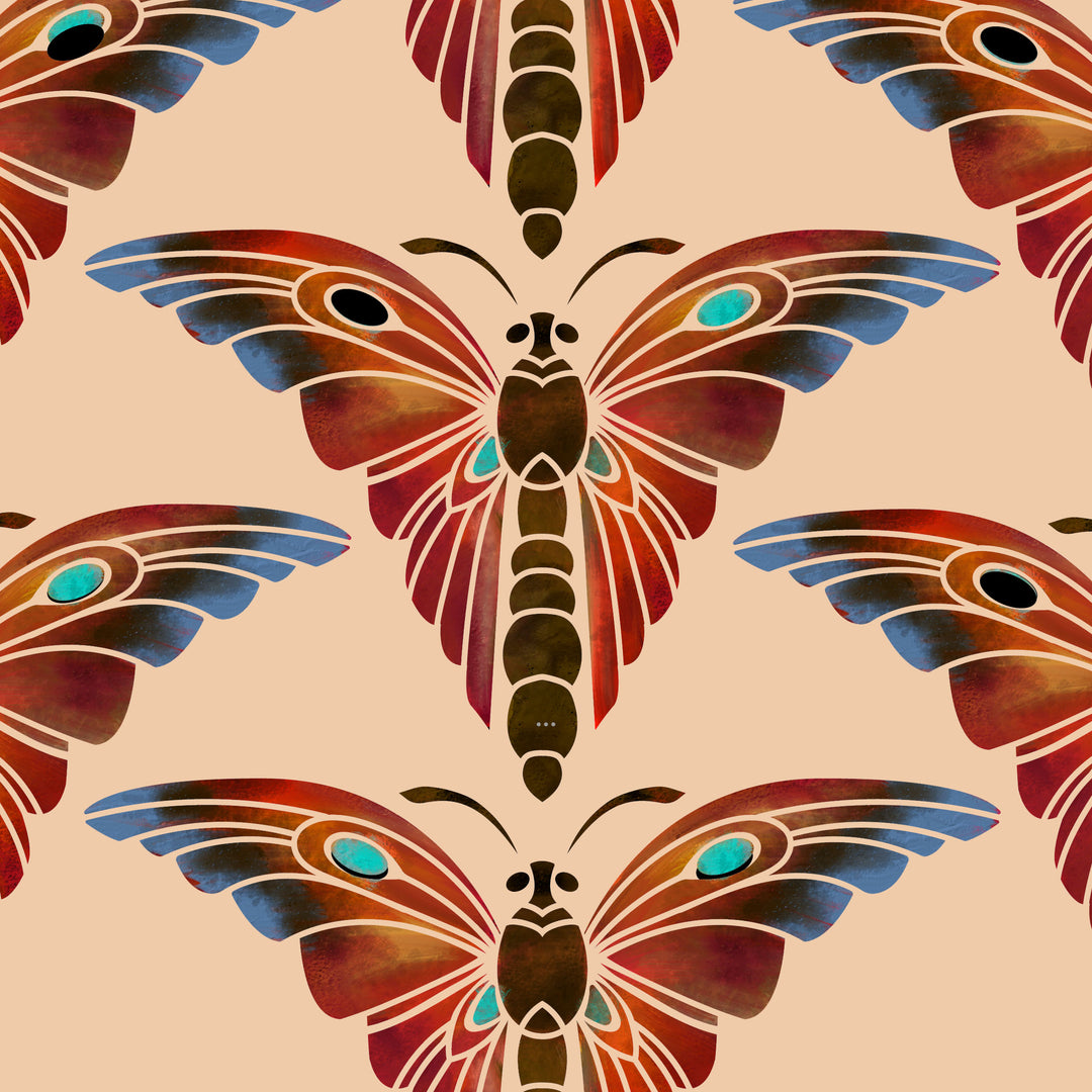 BUTTERFLY REPEAT STENCIL C393