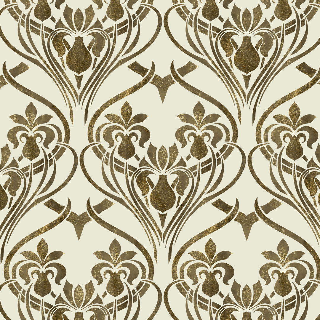 REPEATING IRIS STENCIL C394