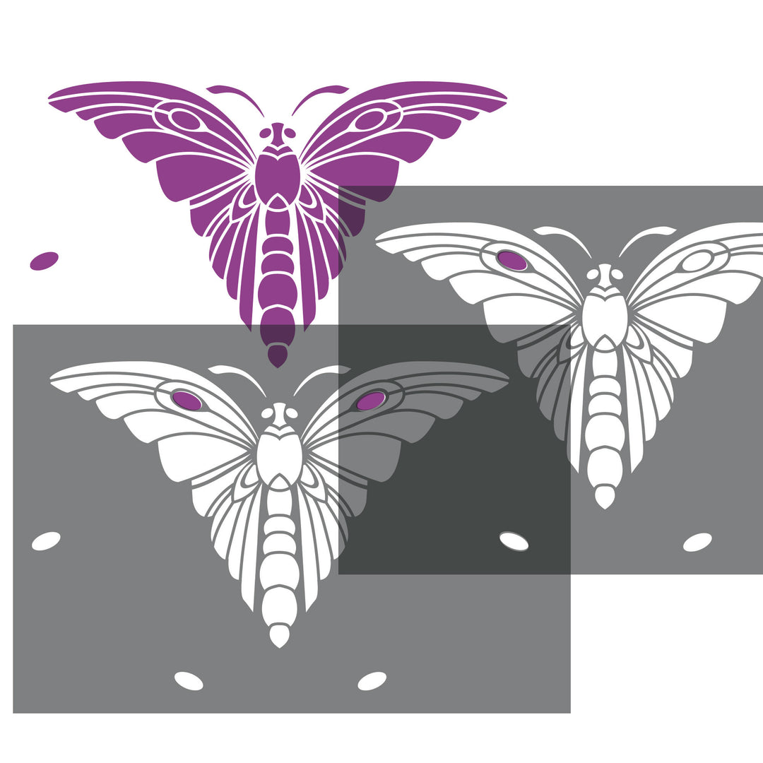 BUTTERFLY REPEAT STENCIL C393