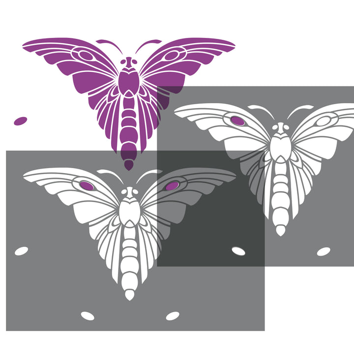 BUTTERFLY REPEAT STENCIL C393