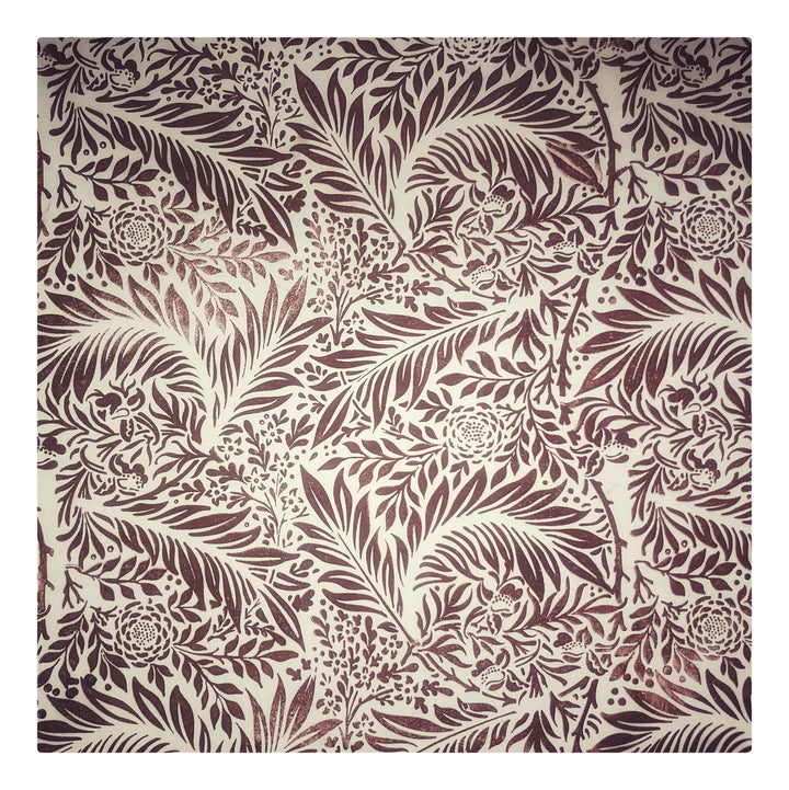William Morris Larkspur Repeating Stamp – Photopolymer Stamp for Seamless Arts & Crafts Patterns