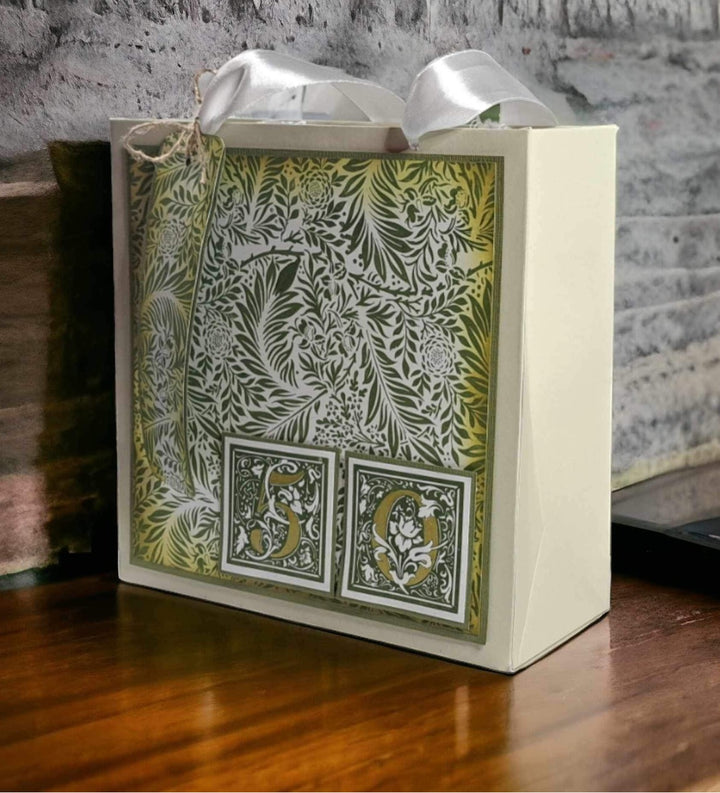 William Morris Larkspur Repeating Stamp – Photopolymer Stamp for Seamless Arts & Crafts Patterns