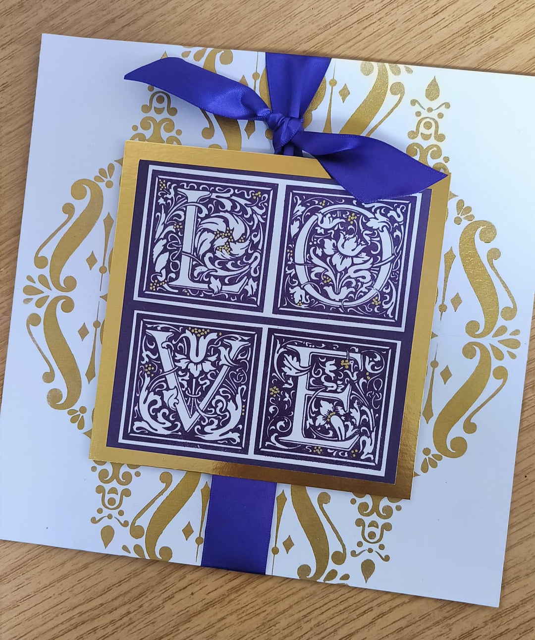William Morris Inspired Cloister Letter stamp and stencil set plus Arts & Crafts style letter set