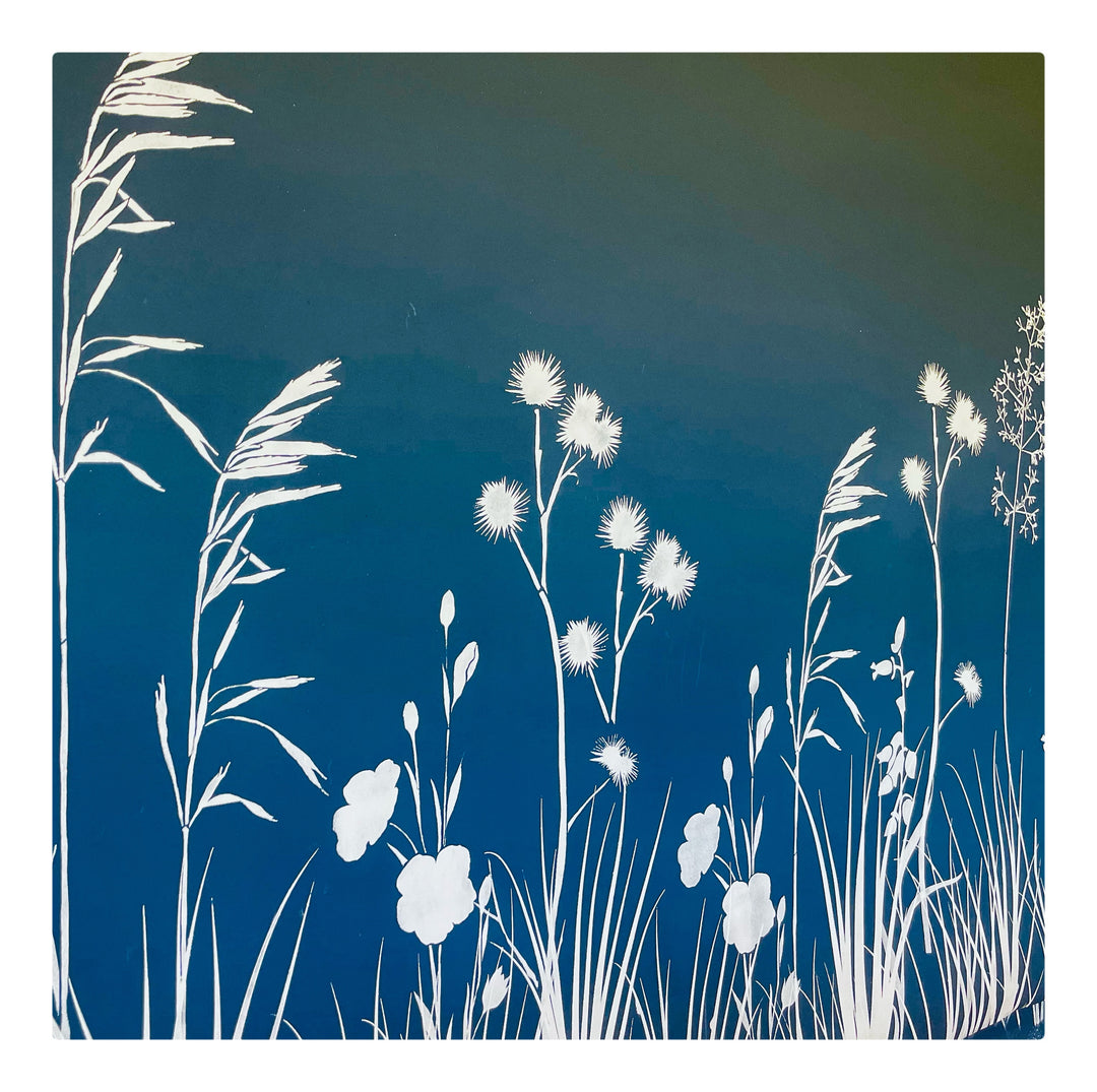 Large Meadow Wall Stencil – Floral Botanical Design
