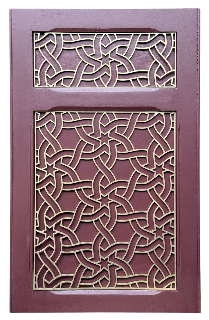 Woven Stars - Moroccan inspired wooden inlay / onlay