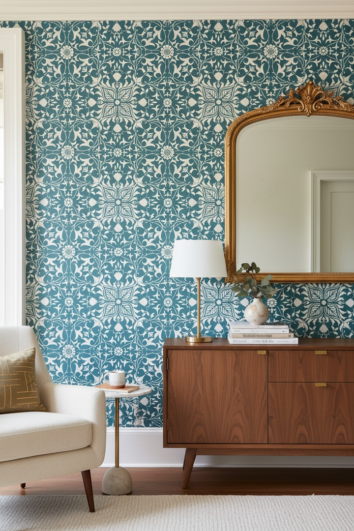 William Morris Net Ceiling wall Stencil