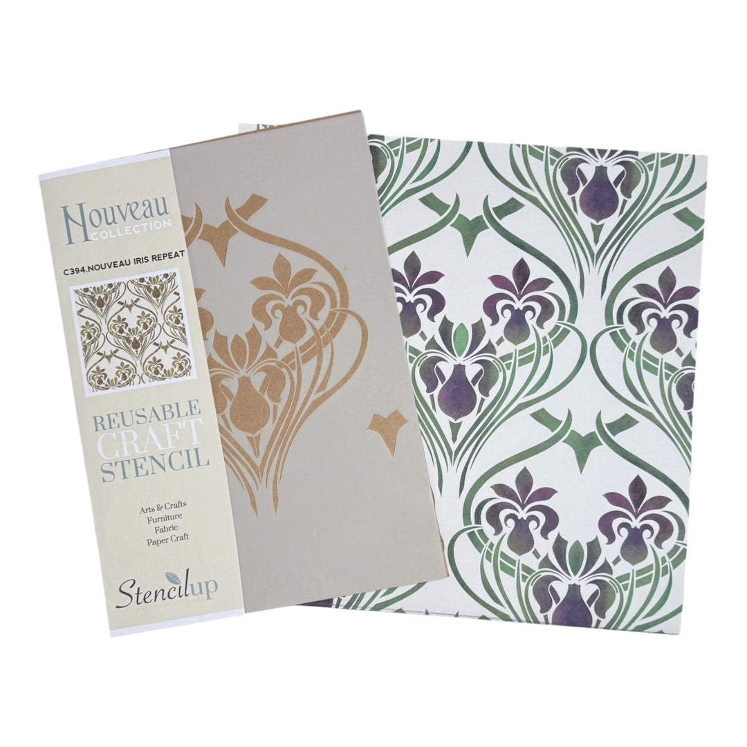 REPEATING IRIS STENCIL C394