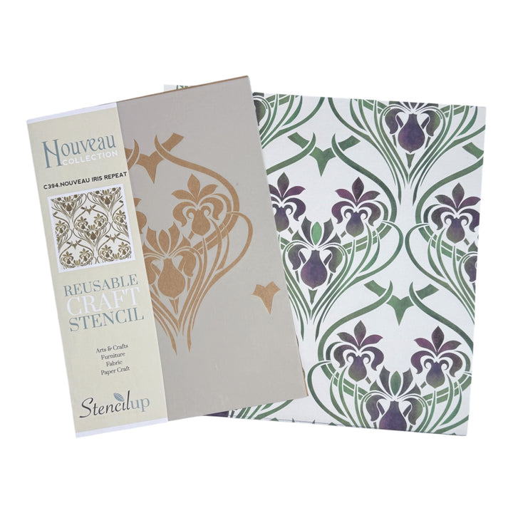 REPEATING IRIS STENCIL C394