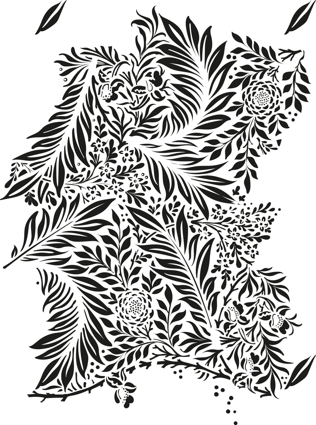 William Morris Larkspur Repeating Stamp – Photopolymer Stamp for Seamless Arts & Crafts Patterns