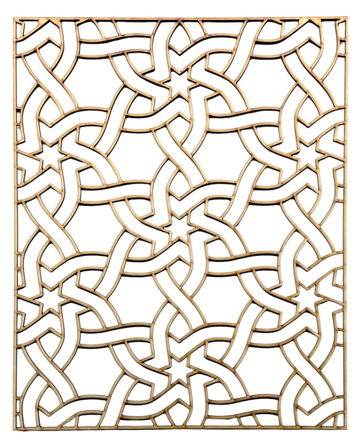 Woven Stars - Moroccan inspired wooden inlay / onlay