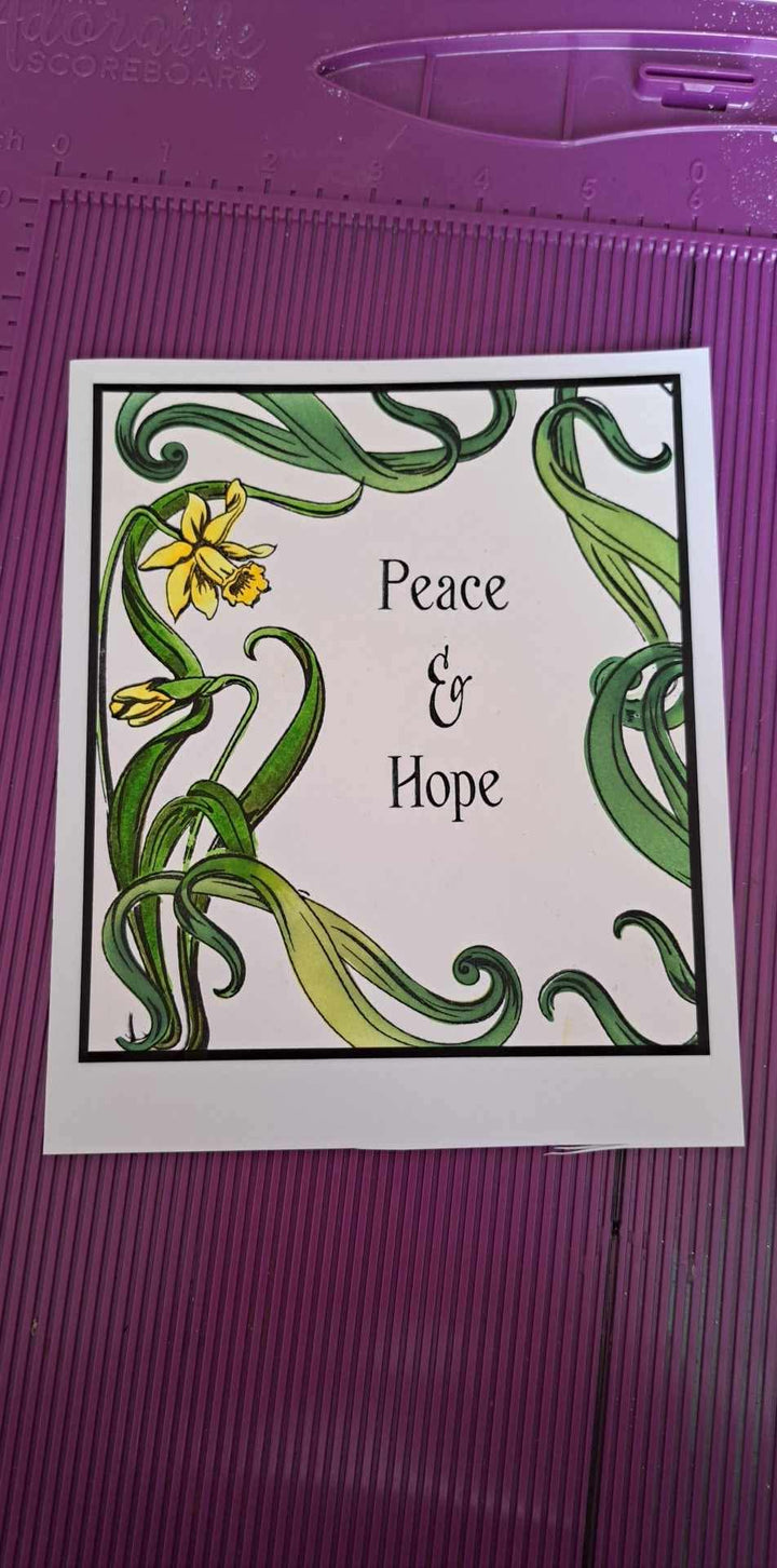 Art Nouveau Daffodil – Photopolymer Stamp A5