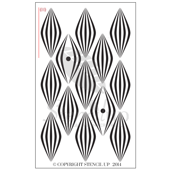 RETRO BALLOONS (SPOT) Wall Stencil - Stencil Up