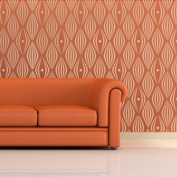 RETRO BALLOONS (SPOT) Wall Stencil - Stencil Up