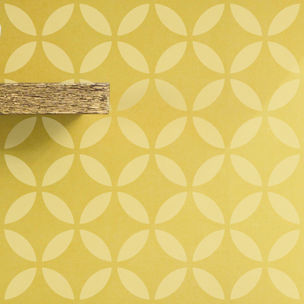 ELLIPSED CIRCLES Wall Stencil - Stencil Up