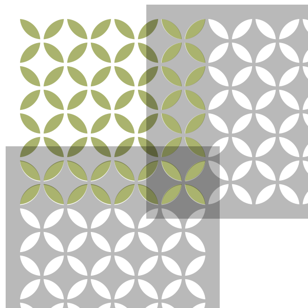 ELLIPSED CIRCLES Wall Stencil - Stencil Up