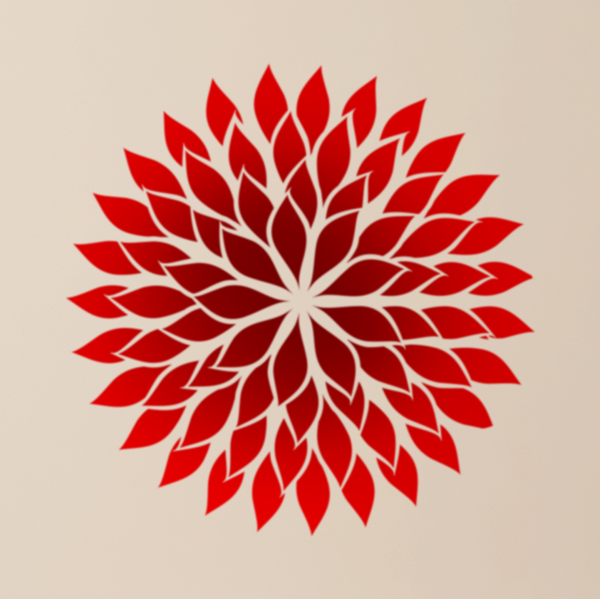 DAHLIA Wall Stencil - Stencil Up
