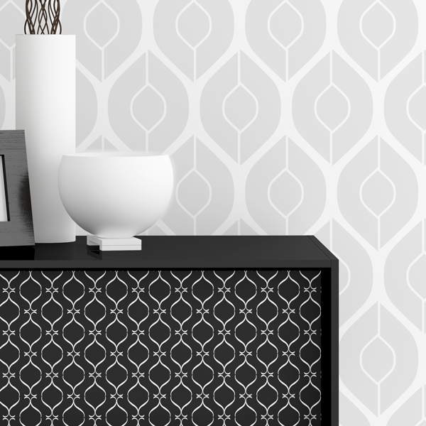 RETRO TULIPS Wall Stencil - Stencil Up