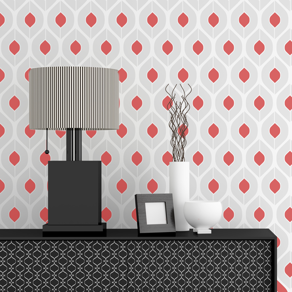 RETRO TULIPS Wall Stencil - Stencil Up