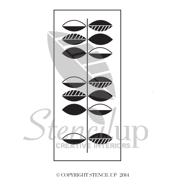 LEAF & STEM Wall Stencil - Stencil Up