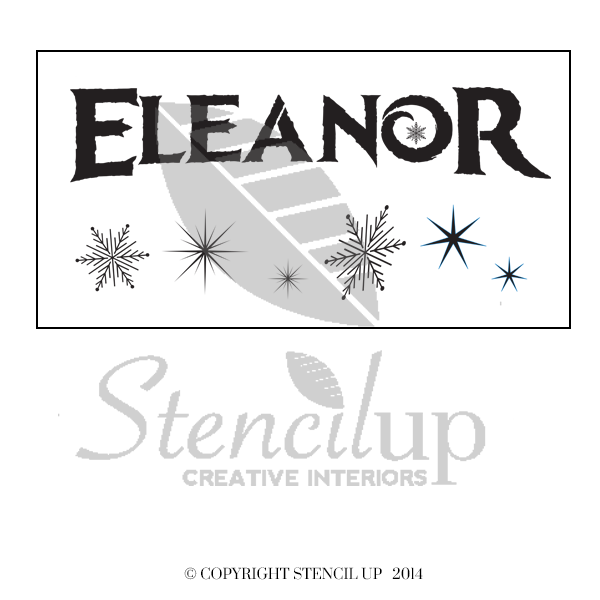 Frozen Letter Stencil