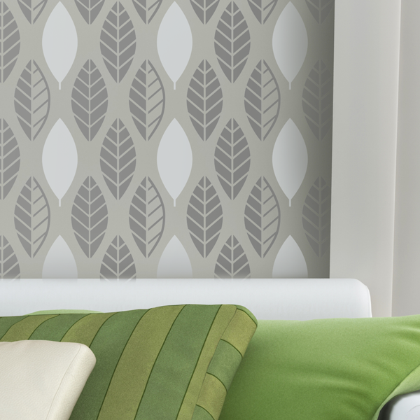 LEAF REPEAT Wall Stencil - Stencil Up