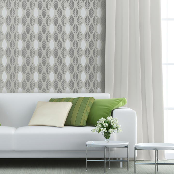 LEAF REPEAT Wall Stencil - Stencil Up