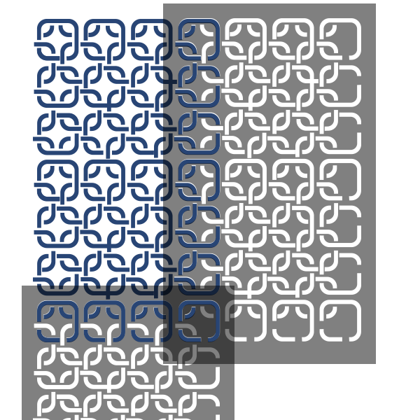 ROUNDED SQUARE LATTICE Wall Stencil - Stencil Up