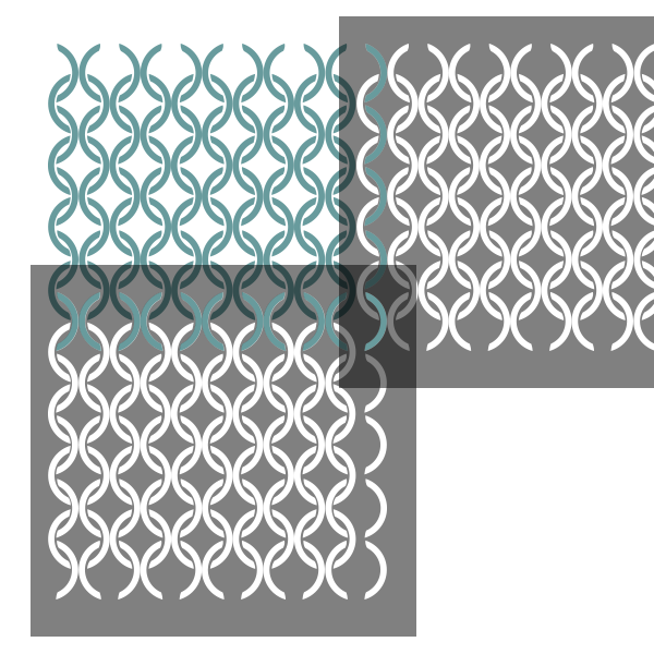 LINKED CIRCLES Wall Stencil - Stencil Up