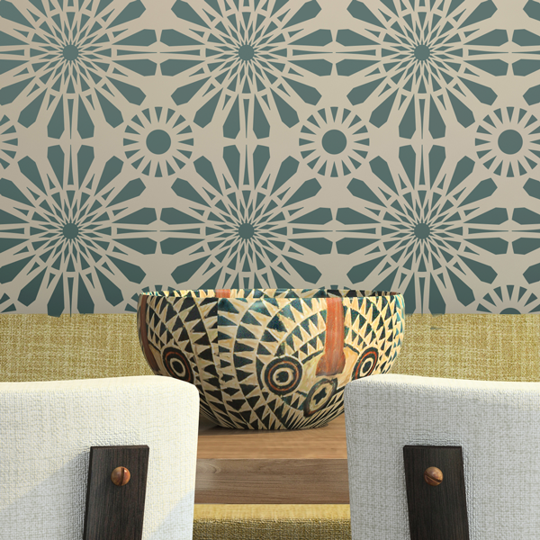 Moroccan painting  Wall Stencil - Stencil Up