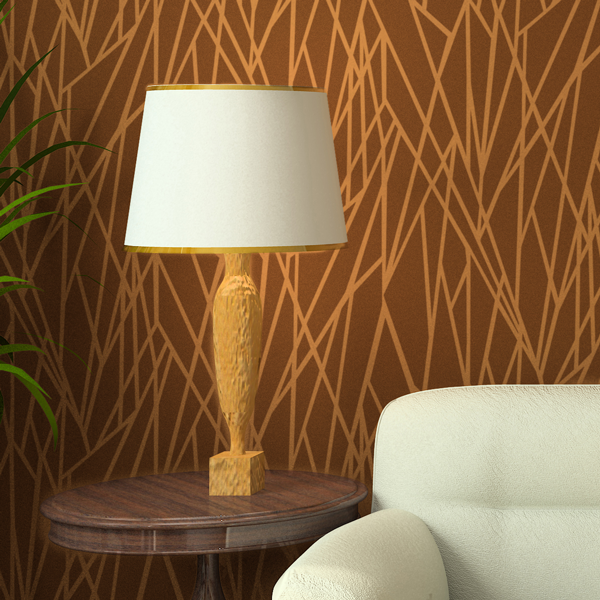 SHARDS Wall Stencil - Stencil Up