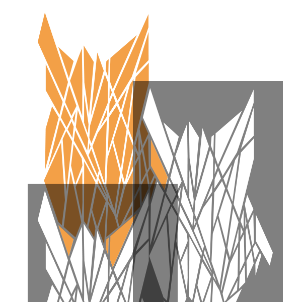 SHARDS Wall Stencil - Stencil Up