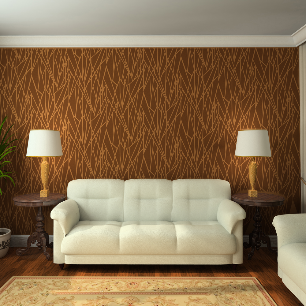 SHARDS Wall Stencil - Stencil Up