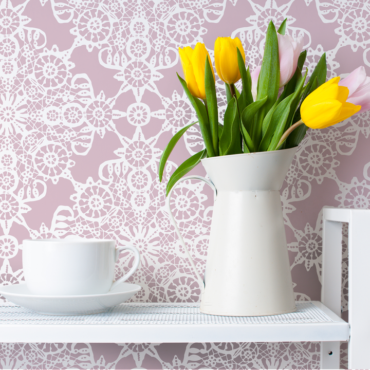 IRISH LACE Wall Stencil - Stencil Up