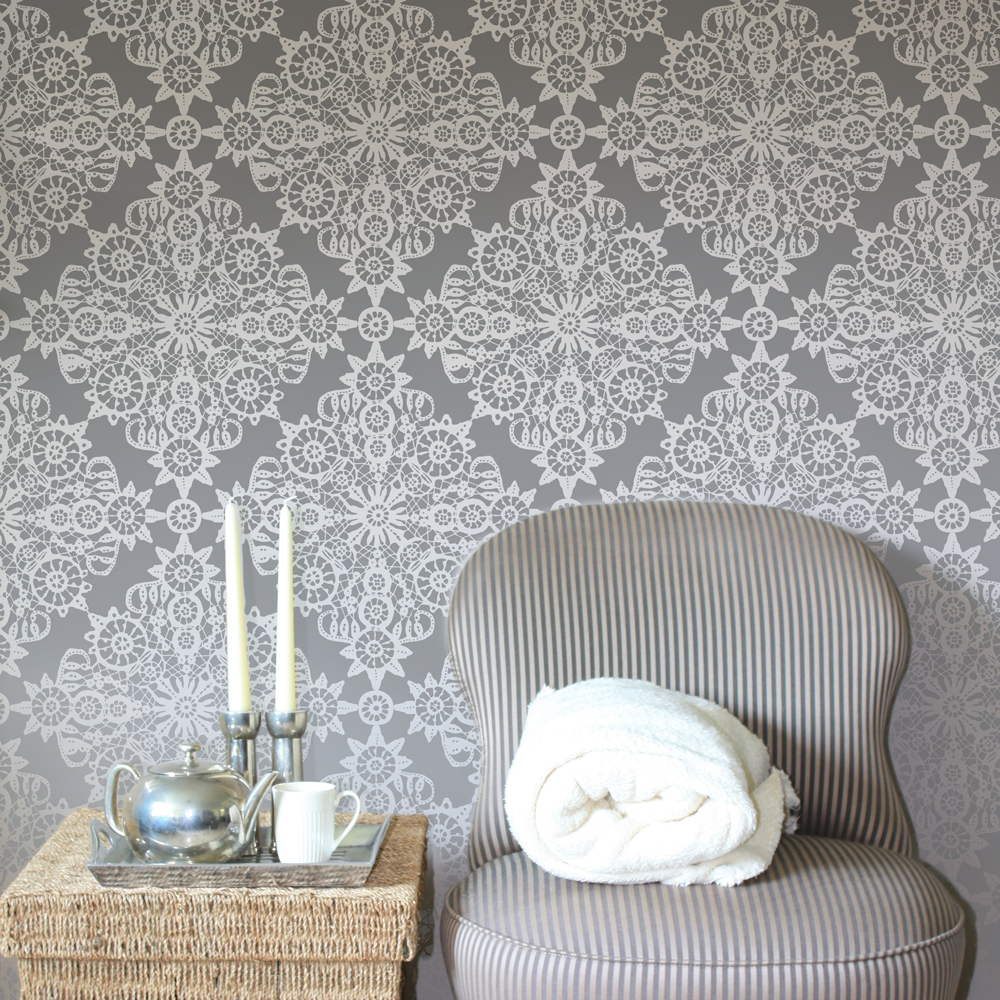 IRISH LACE Wall Stencil for painting - Stencil Up