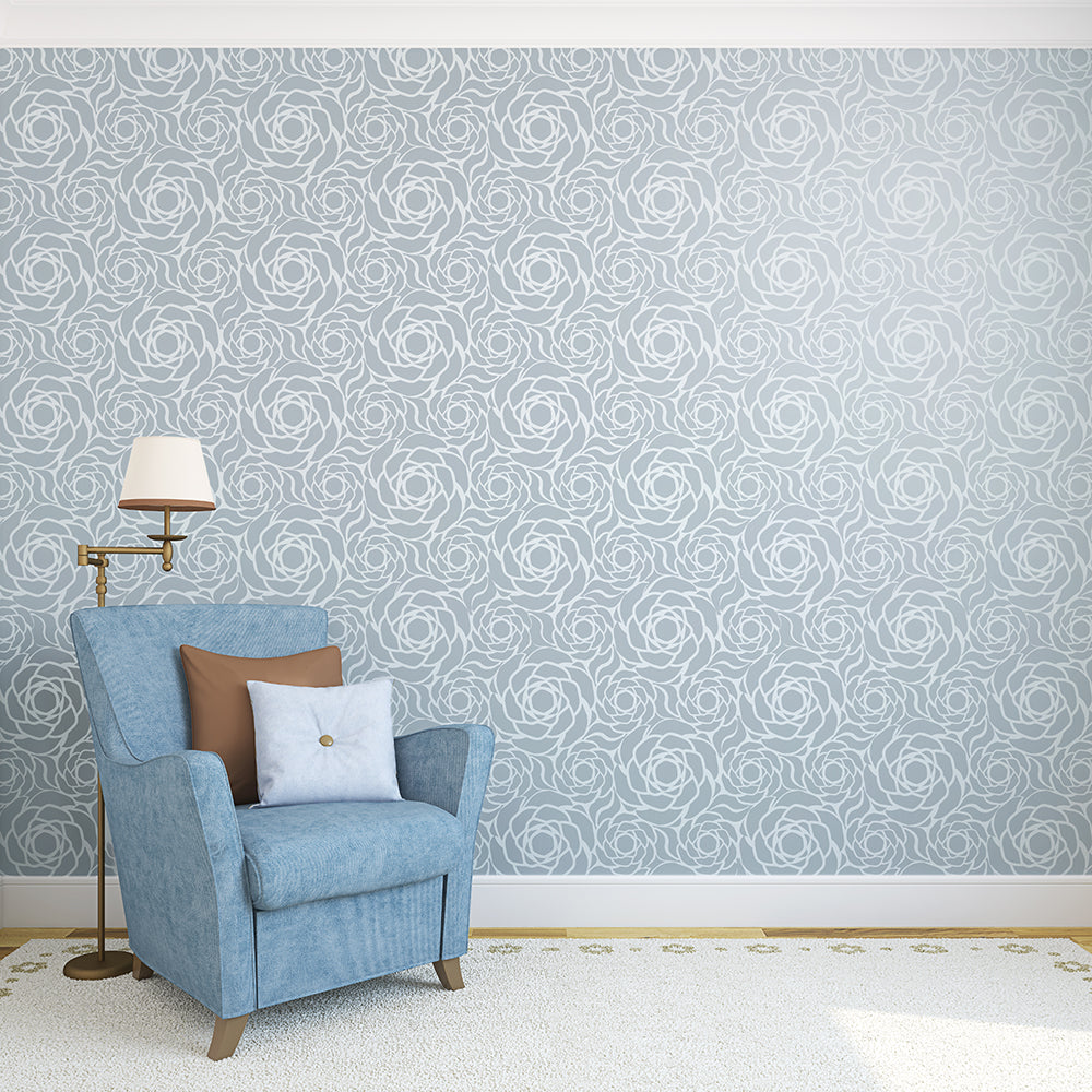 english rose wall stencil