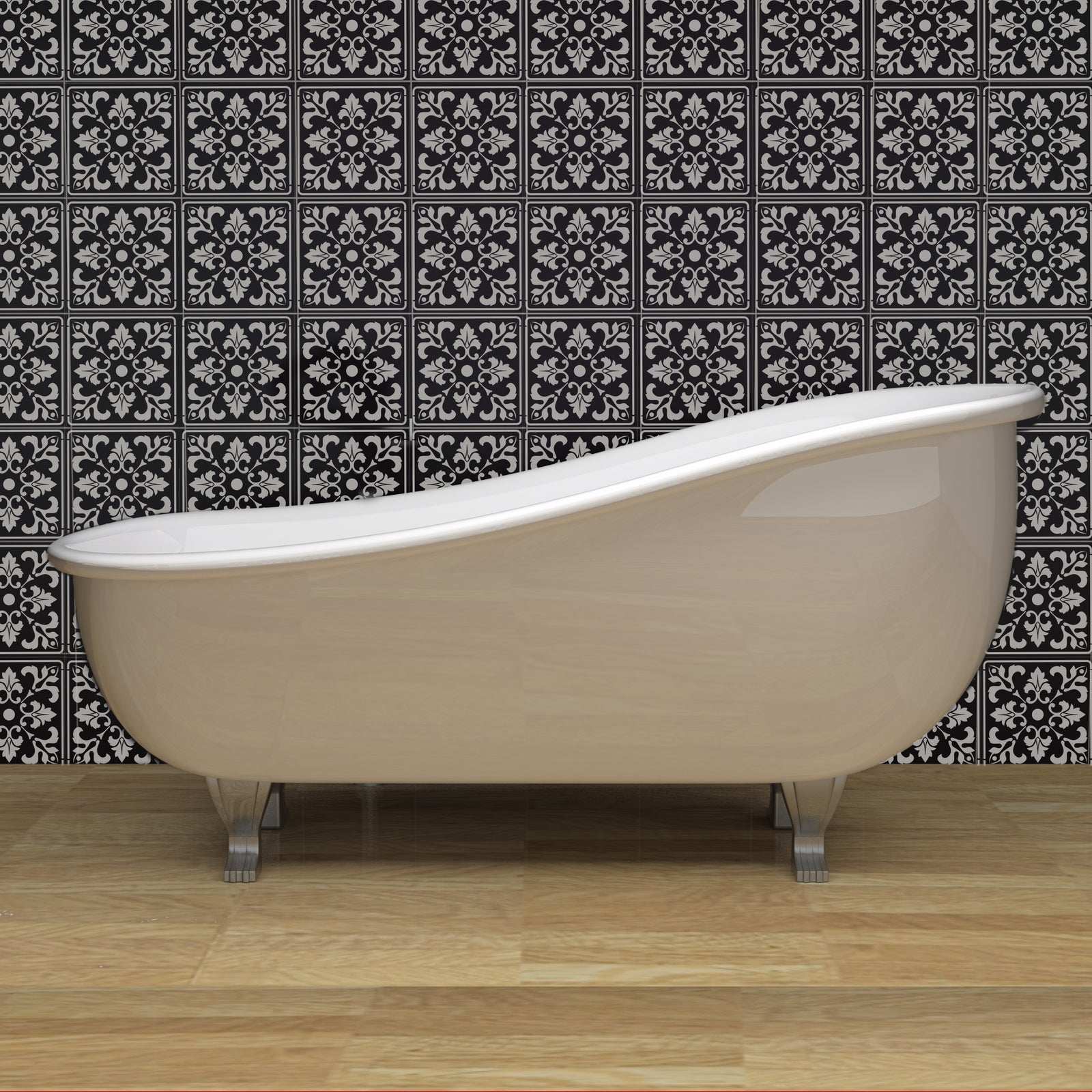 damask tile stencil