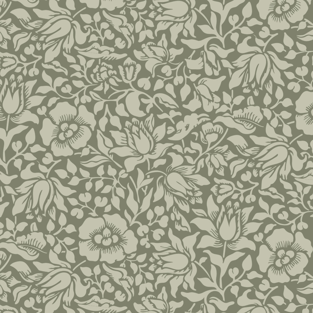 William Morris Mallow wallpaper stencil - stencilup.co.uk