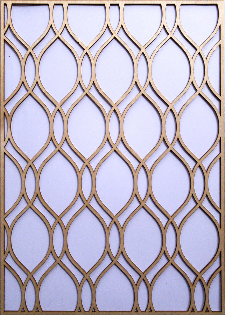 Retro Waves geometric wooden inlay / onlay