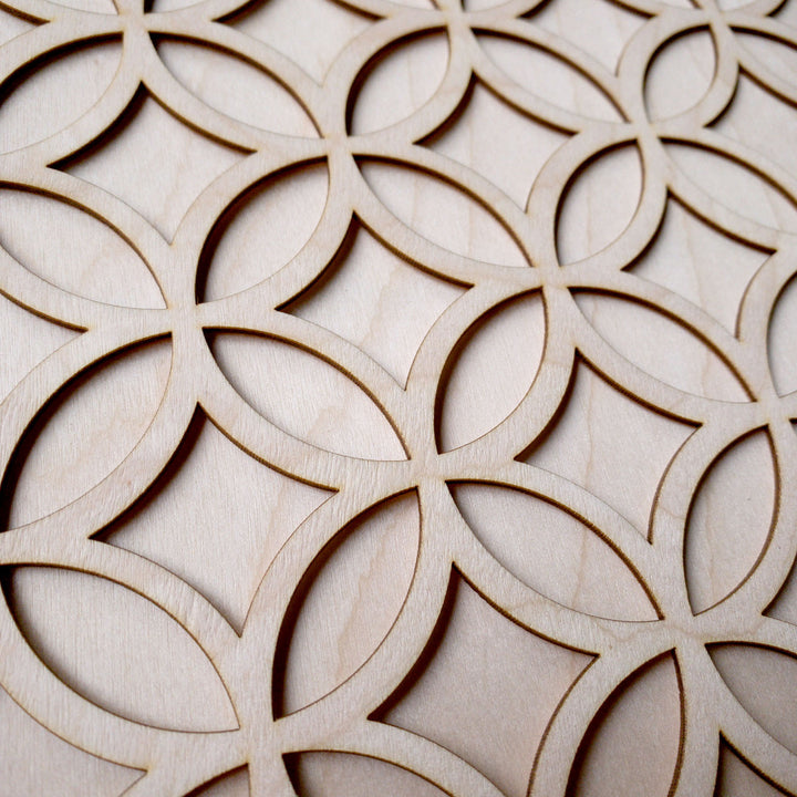 Ellipsed Circles wooden inlay / onlay