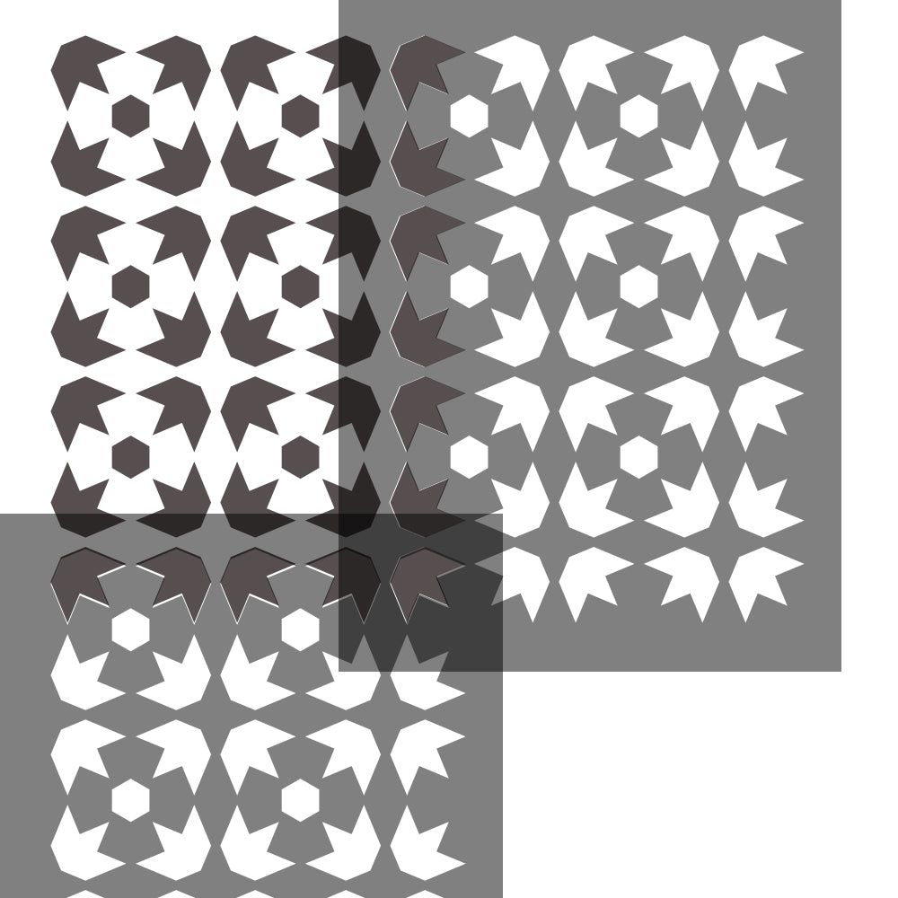 Moroccan Star craft stencil overlay guide