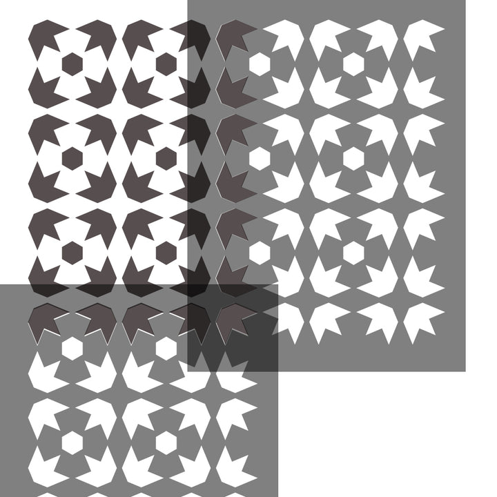 Moroccan Star craft stencil overlay guide