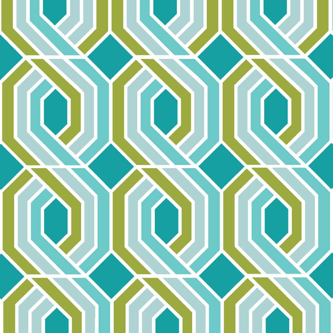 Geo Tracks Retro craft stencil