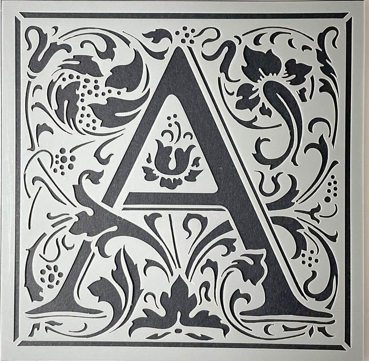 William Morris inspired Cloister Letters - individual letters