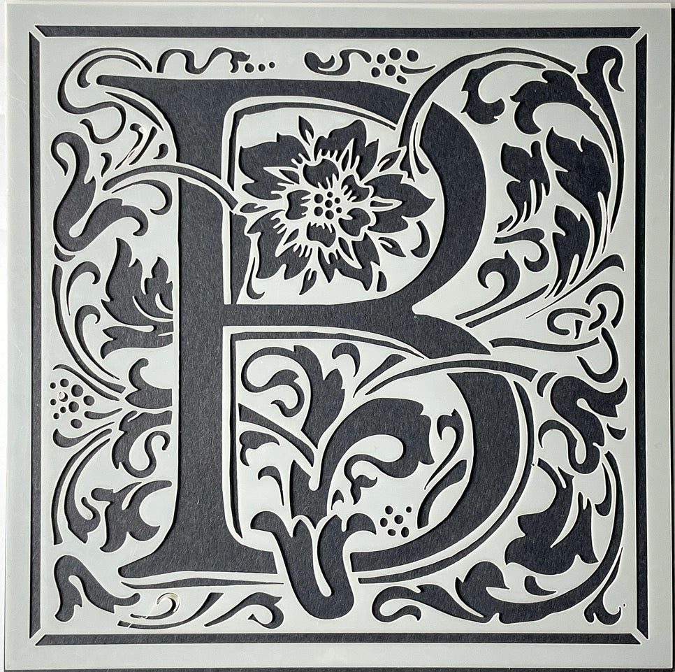 William Morris inspired Cloister Letters - individual letters