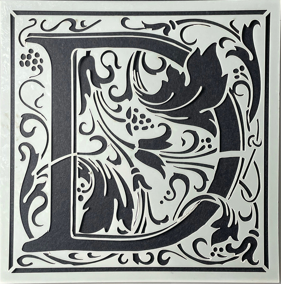 William Morris inspired Cloister Letters - individual letters